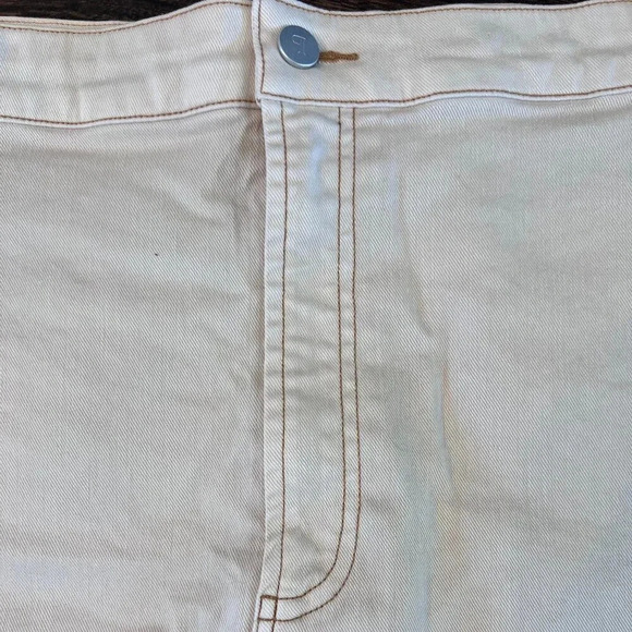 Pilcro Plus Denim Mini Skirt Beige Size 22W NWT - Picture 13 of 15